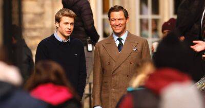 The Crown's Dominic West and Ed McVey film scenes as Charles and William in Scotland - www.ok.co.uk - Scotland