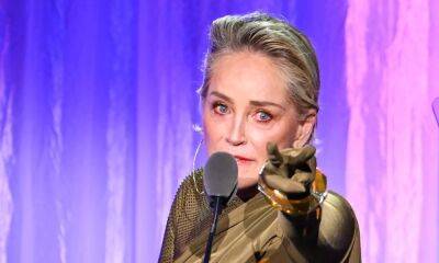 Sharon Stone breaks down in tears on stage after sharing devastating news - hellomagazine.com - USA - county Stone