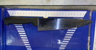 Huge knives taken from youths arrested at tram stop - www.manchestereveningnews.co.uk - Centre - city Manchester, county Centre