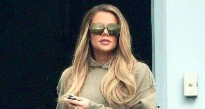 Khloe Kardashian Pairs Full Glam with Comfy Sweats While Leaving Calabasas Studio - www.justjared.com