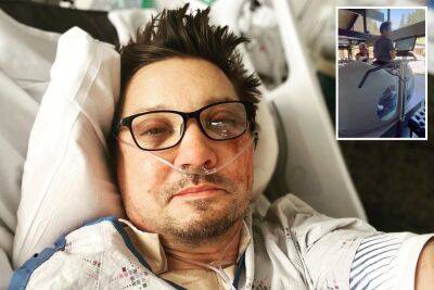 Jeremy Renner posts video of him walking on anti-gravity treadmill months after harrowing snowplow accident - nypost.com - Lake