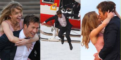 Glen Powell & Sydney Sweeney Share Passionate Kiss, Ride Off Into Sunset Together (After Glen Jumped Out of a Helicopter for Their New Rom-Com!) - www.justjared.com - Australia