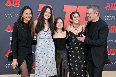 Matt Damon Walks The ‘Air’ Red Carpet With His Wife And Kids - etcanada.com - Hollywood - Jordan