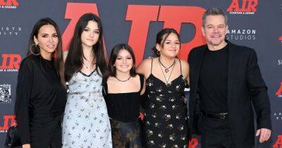 Matt Damon Makes Rare Appearance With 3 Daughters and Wife Luciana Barroso at ‘Air’ Premiere: Photos - www.usmagazine.com - Los Angeles - Argentina