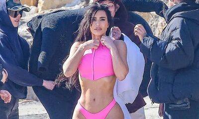 Kim Kardashian turns up the heat in pink thong bikini: New photo shoot - us.hola.com - California - Kardashians