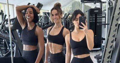 Kim Kardashain and Destiny's Child star Kelly Rowland flash figures as they team up to work out - www.manchestereveningnews.co.uk - county Crosby - county Love
