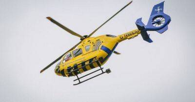 Man airlifted to hospital with 'serious lower body injuries' after van crash - www.manchestereveningnews.co.uk