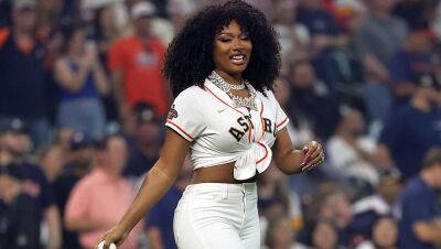 Megan Thee Stallion Throws the First Pitch on MLB Opening Day in Houston! (Video) - www.justjared.com - Texas - city Chicago, county White