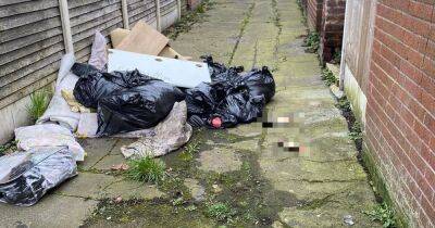 Horrific images show severed ANIMAL LEGS among fly-tipped rubbish in Manchester alleyway - www.manchestereveningnews.co.uk - Manchester