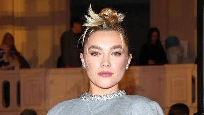 Florence Pugh Wore a Completely See-Through Valentino Skirt Over a Thong at Fashion Week - www.glamour.com
