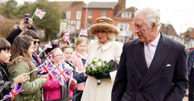 Smiling Charles and Camilla ignore shouts from protesters during Colchester visit - www.ok.co.uk
