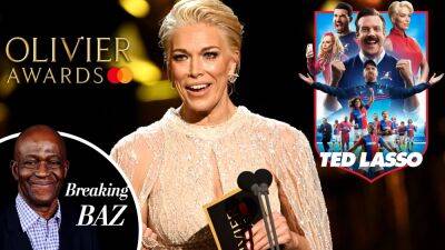 Breaking Baz: ‘Ted Lasso’ Star Hannah Waddingham Becomes Hostess With The Mostess For The Olivier Awards; Why Her Bruises From ‘The Fall Guy’ Filming Are “Badge Of Honor” - deadline.com - Britain - city Richmond