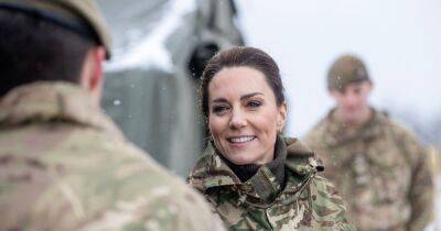 Kate Middleton wears full military uniform as she trains with Irish Guards in the snow - www.ok.co.uk - Los Angeles - Ireland - Ukraine