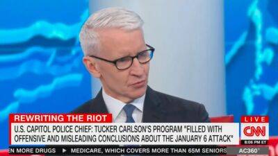 Anderson Cooper Says Tucker Carlson Would Likely Be ‘Wetting His Pants’ if He Was at the Capitol on Jan. 6 (Video) - thewrap.com - county Tucker - county Anderson - county Cooper