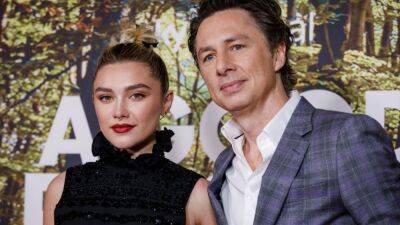 Exes Florence Pugh and Zach Braff Reunite on 'A Good Person' Red Carpet - www.etonline.com - London - Hollywood