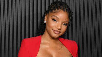 Halle Bailey Turned up the Heat in Cherry Red Cutouts - www.glamour.com - New York - county Young - county Cherry
