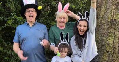 Martine McCutcheon's wholesome Easter weekend – family reunion to egg hunt - www.ok.co.uk