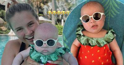 Molly-Mae Hague shares moment baby Bamb goes for her first swim - www.msn.com - Manchester - Dubai - Hague - Uae - county Love