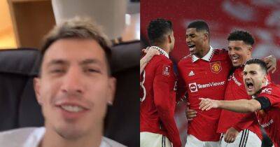How Lisandro Martinez reacted to Manchester United reaching FA Cup final after Brighton win - www.manchestereveningnews.co.uk - Manchester - Argentina