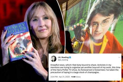 J.K. Rowling plans to ‘lay in champagne’ while activists boycott ‘Harry Potter’ TV series - nypost.com