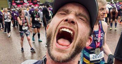 Corrie actor Chris Fountain emotional as he completes London Marathon after stroke - www.ok.co.uk - county Marathon