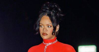 Pregnant Rihanna Revives the ‘00s Dress-Over-Pants Trend for a Night Out With ASAP Rocky: Photos - www.usmagazine.com - Paris - Los Angeles - New York - Barbados