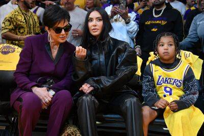 Kim Kardashian Dresses Son Saint In Tristan Thompson Jersey To Attend Lakers Game - etcanada.com - Los Angeles - city Memphis - Jersey