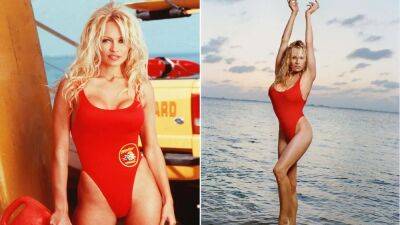 Pamela Anderson channels her 'Baywatch' days in sexy photo for new swimwear line - www.foxnews.com - Canada - city Anderson
