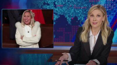 ‘The Daily Show': Desi Lydic Drags MTG for ‘Dissing’ Stepmothers Considering She ‘Has the Most Stepmom Energy’ (Video) - thewrap.com