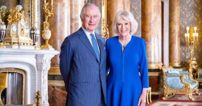 Charles and Camilla pose for new pics in palace’s blue drawing room ahead of Coronation - www.ok.co.uk - Britain - city Westminster - county King And Queen - county King George
