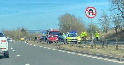 Man rushed to hospital after crashing into stationary unmarked police car on A77 - www.dailyrecord.co.uk - Scotland