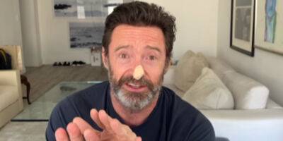 Hugh Jackman Had Two New Biopsies On His Nose For Skin Cancer & Alerts Fans About Bandage On His Nose - www.justjared.com