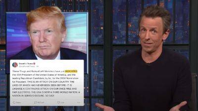 Meyers Mocks Trump for Not Drafting an Indictment Social Post: Like ‘British Newspapers Not Having an Obituary’ for the Queen (Video) - thewrap.com - Britain