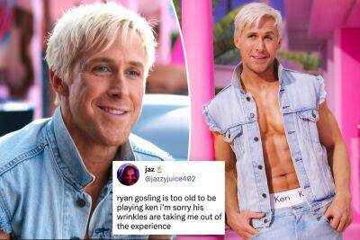 Gen Z ‘Barbie’ fans slammed for calling Ryan Gosling too ‘old’ to play Ken - nypost.com
