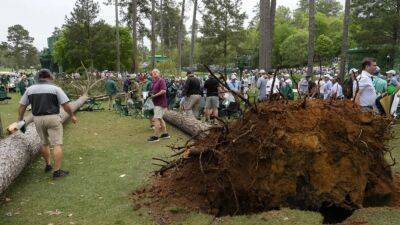 Masters Golf Tournament Suspended By Falling Trees In Spectator Area - deadline.com - state Georgia - Augusta, state Georgia
