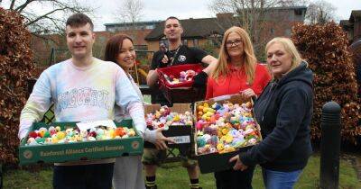 Easter knitting appeal raises over £40,000 for children's hospice - www.manchestereveningnews.co.uk - Spain - France - Manchester - Canada - Uganda