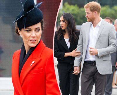 Princess Catherine Absolutely Hated Walking With Prince Harry & Meghan Markle During Royal Mourning, Allegedly! - perezhilton.com