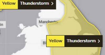 Met Office issues thunderstorm weather warning for parts of Greater Manchester TODAY - www.manchestereveningnews.co.uk - Scotland - Manchester - Ireland