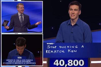 ‘Jeopardy!’ winner James Holzhauer trolls Ken Jennings: ‘Stop ducking a rematch’ - nypost.com - Minnesota - Washington - city Chinatown - city Indianapolis - county Jennings