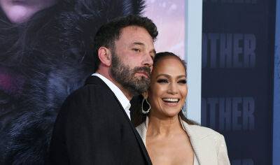 Jennifer Lopez Shares Red Carpet Kiss with Ben Affleck at 'The Mother' L.A. Premiere - www.justjared.com