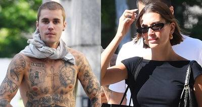 Justin Bieber Goes Shirtless for Walk in NYC with Wife Hailey - www.justjared.com - New York