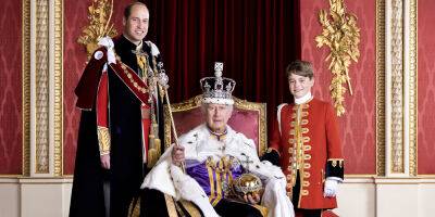 King Charles III & Heirs To The Throne Prince William & Prince George Pose In New Coronation Portrait - www.justjared.com - county Imperial