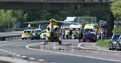 Three children and one adult being treated at scene of major crash on M66 - as two air ambulances scrambled - www.manchestereveningnews.co.uk - Manchester