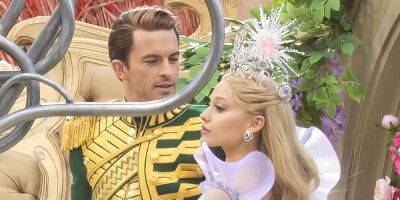 Jonathan Bailey Seen as Fiyero in First 'Wicked' Set Photos with Ariana Grande! - www.justjared.com