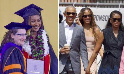 Barack, Michelle, and Malia Obama watch Sasha graduate from USC - us.hola.com - Los Angeles