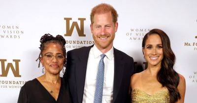 Meghan Markle Stuns in a Golden Gown at the 2023 Women of Vision Awards With Husband Prince Harry and Mom Doria Ragland - www.usmagazine.com - London - New York - California