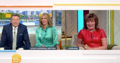 Lorraine Kelly tells Ben Shephard to 'behave' after cheeky comment about her red leather dress - www.dailyrecord.co.uk - Britain - Scotland