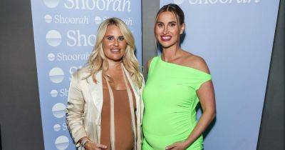 Ferne McCann and BFF Danielle Armstrong cradle matching baby bumps at app launch - www.ok.co.uk - London - county Arthur - county Collin