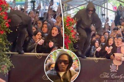 A$AP Rocky jumps barricade, tramples fan ahead of Met Gala - nypost.com