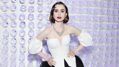 Lily Collins Paired a Chic Bob With Old Hollywood Glam at the Met Gala - www.glamour.com